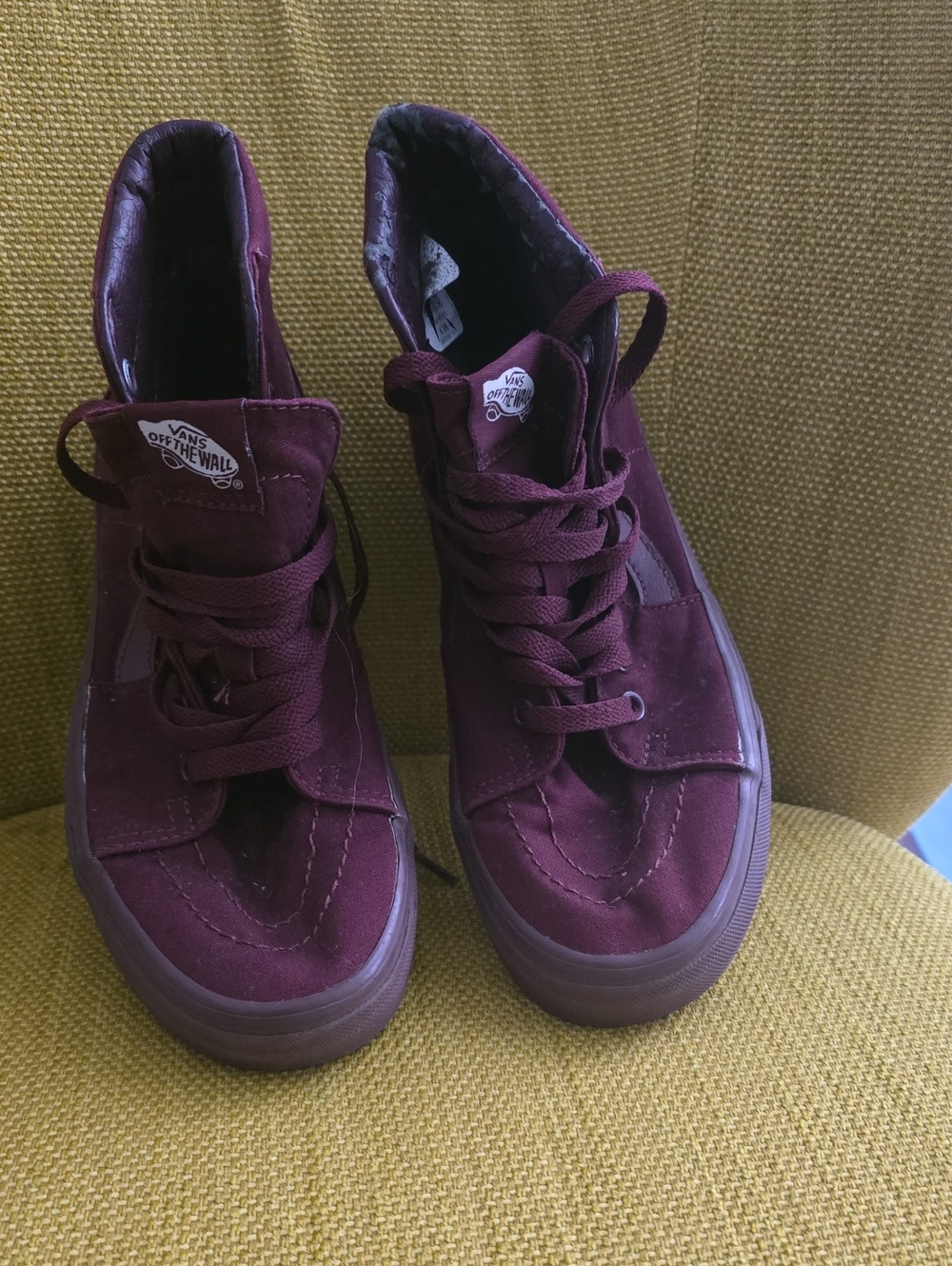 Vans Sk8-Hi Monochrome sneakers in Maroon / Port Royale